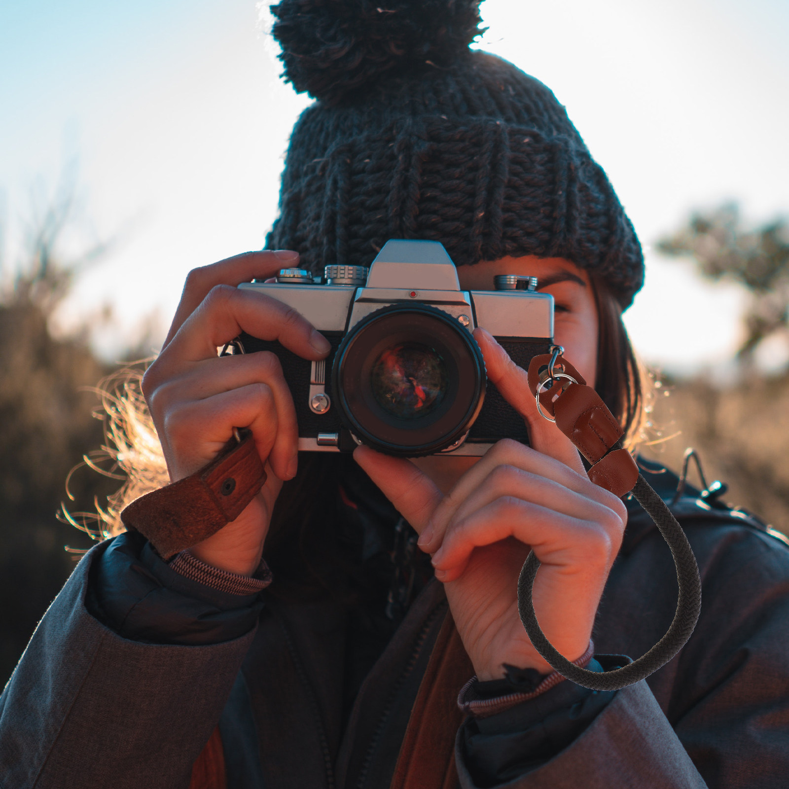 Photography Gear - Camera Wrist Strap Cotton Pu Material