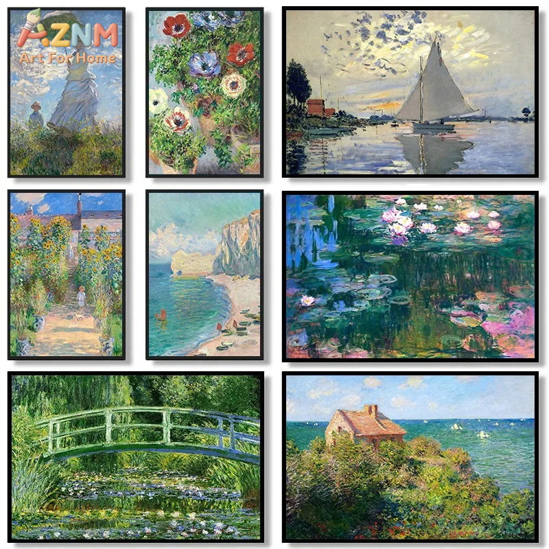 Photography Landscape - Claude Monet Water Lilies Classical Garden