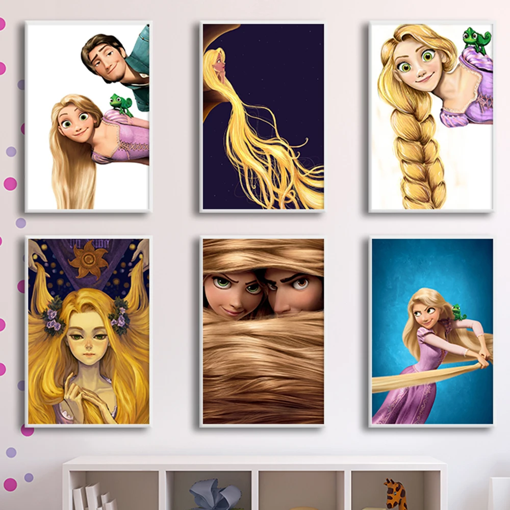 Photography Landscape - 1pc frameless Disney Princess Rapunzel Canvas
