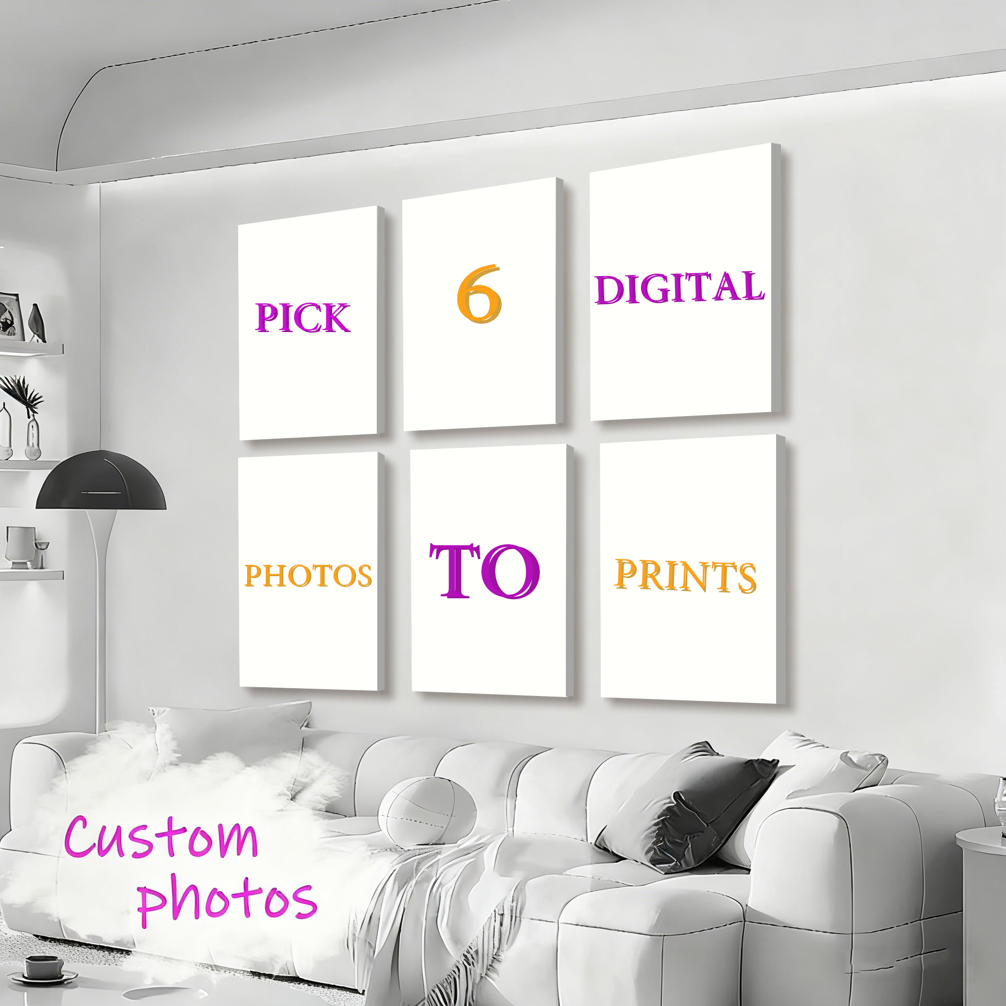 Photography Course - 6pcs/set Custom Canvas Prints Photo Wall