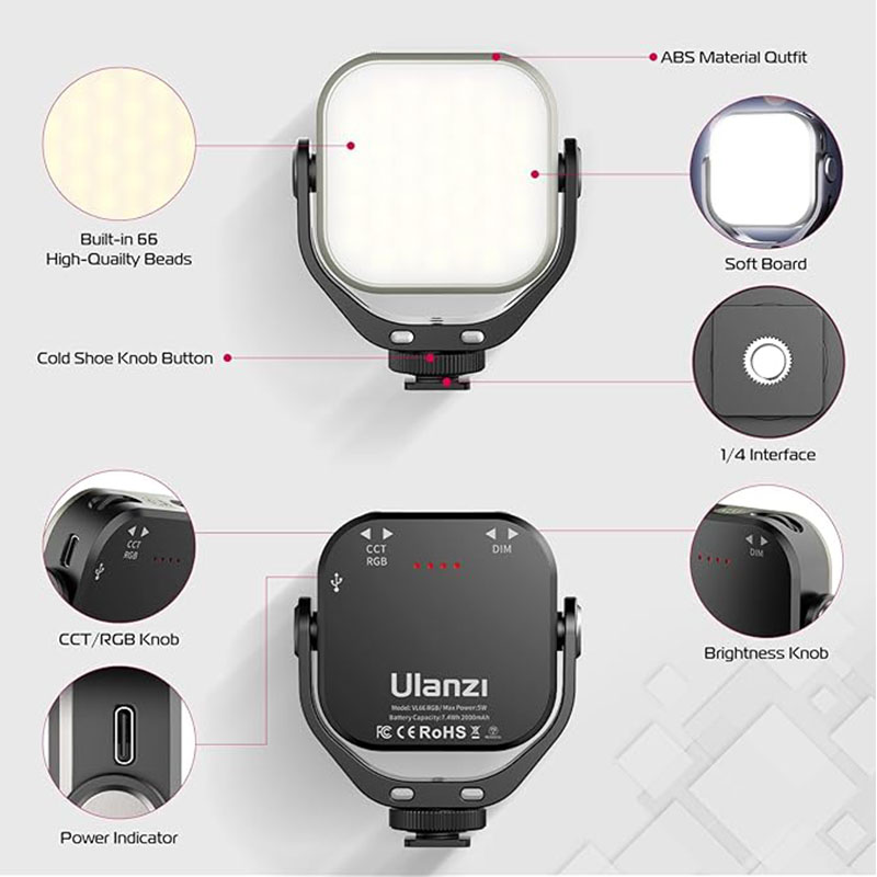 ​Ulanzi VL66RGB Bi-color RGB F - Photography Umbrella Lights avis et prix