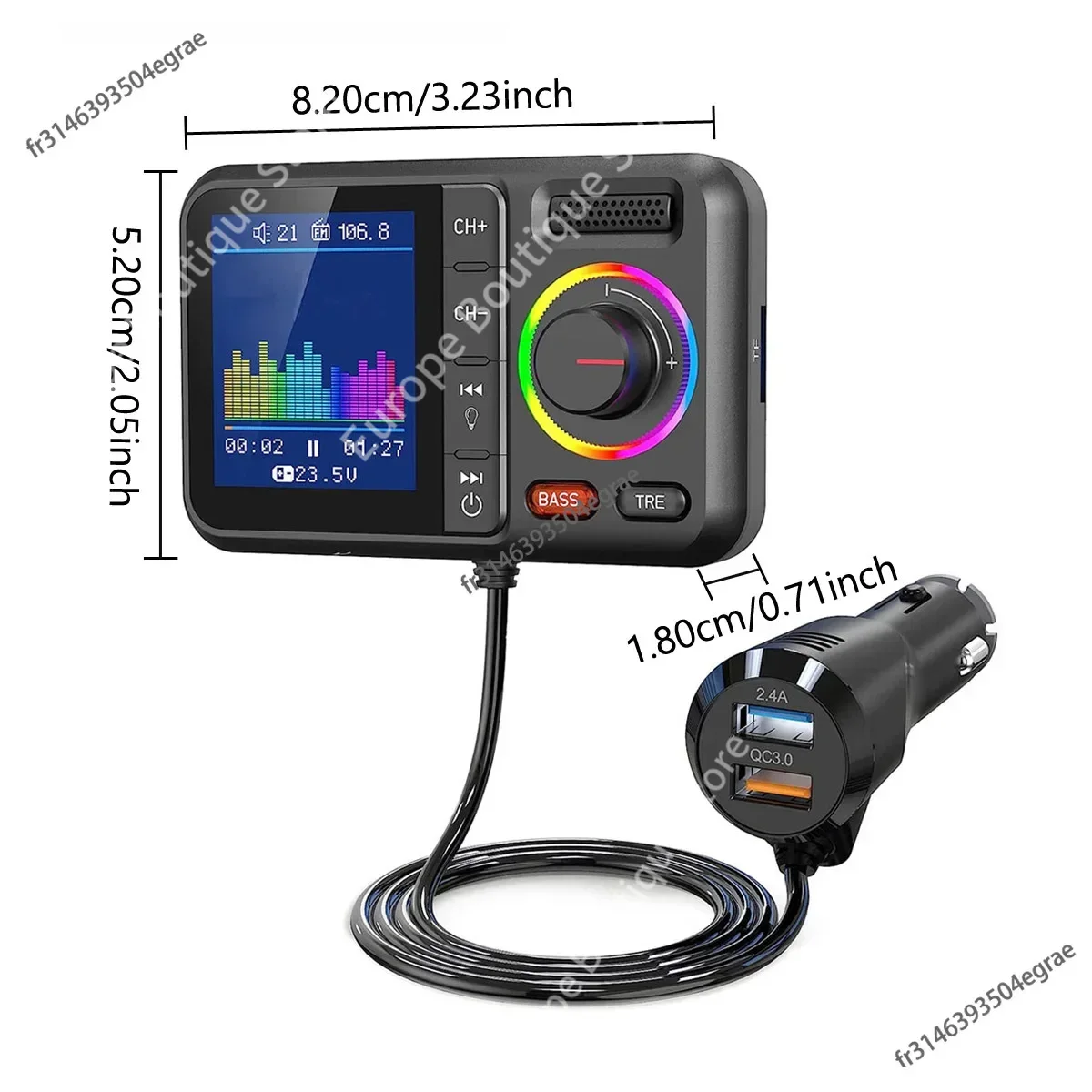 2026 NEW Car Wireless FM Trans - Photograph Mp3 avis et prix