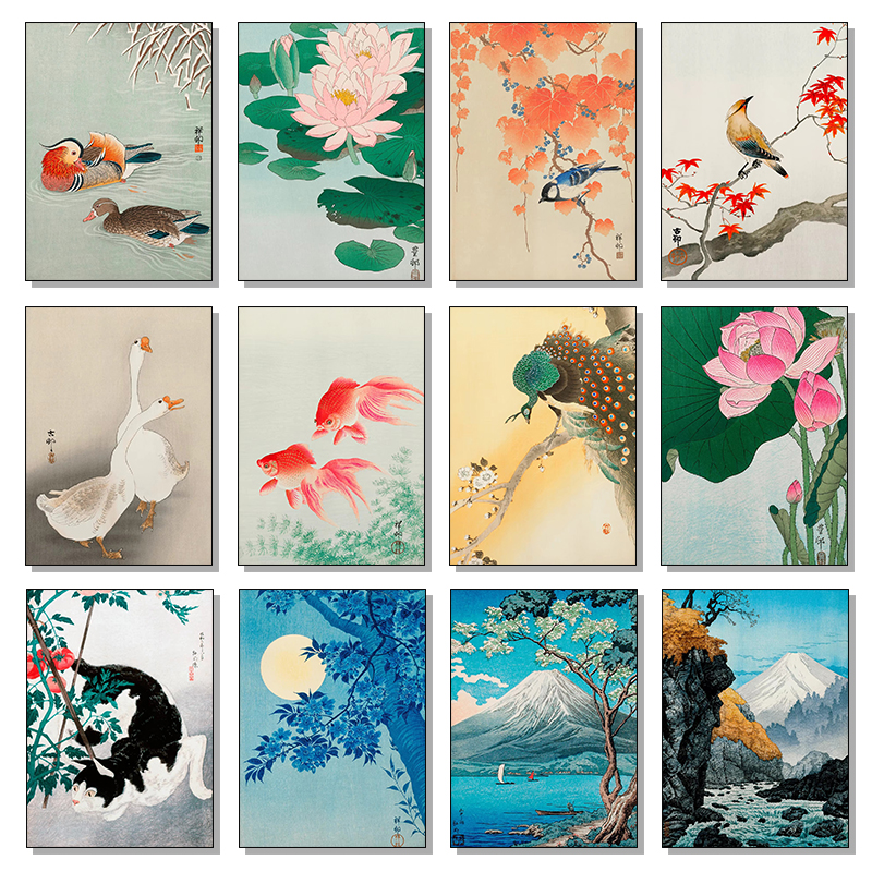 Retro Japanese Flowers Cat Dog - Photography Landscape avis et prix