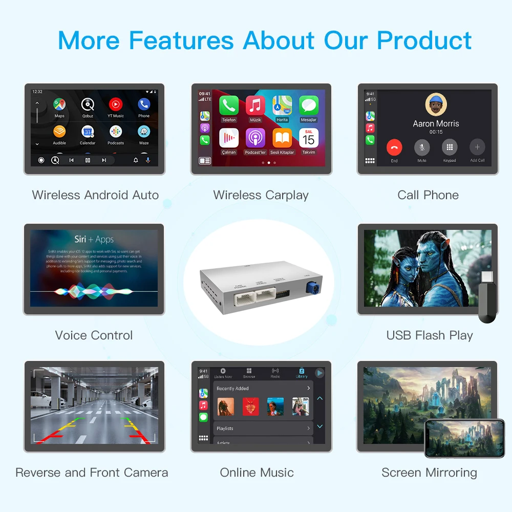 Wireless CarPlay Android Auto  - Photograph Mp3 avis et prix