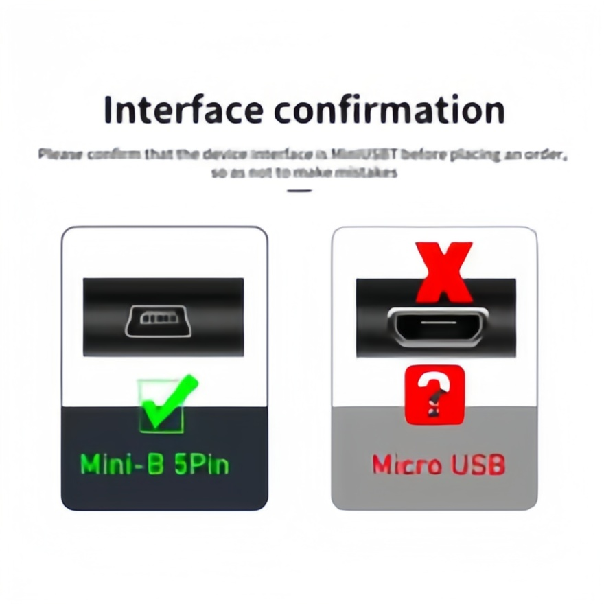 Short USB C to Mini USB Cable- - Photograph Mp3 avis et prix