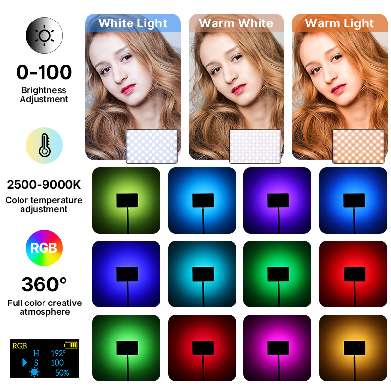 Ulanzi LT003 15W RGB Video Lig - Photography Umbrella Lights avis et prix