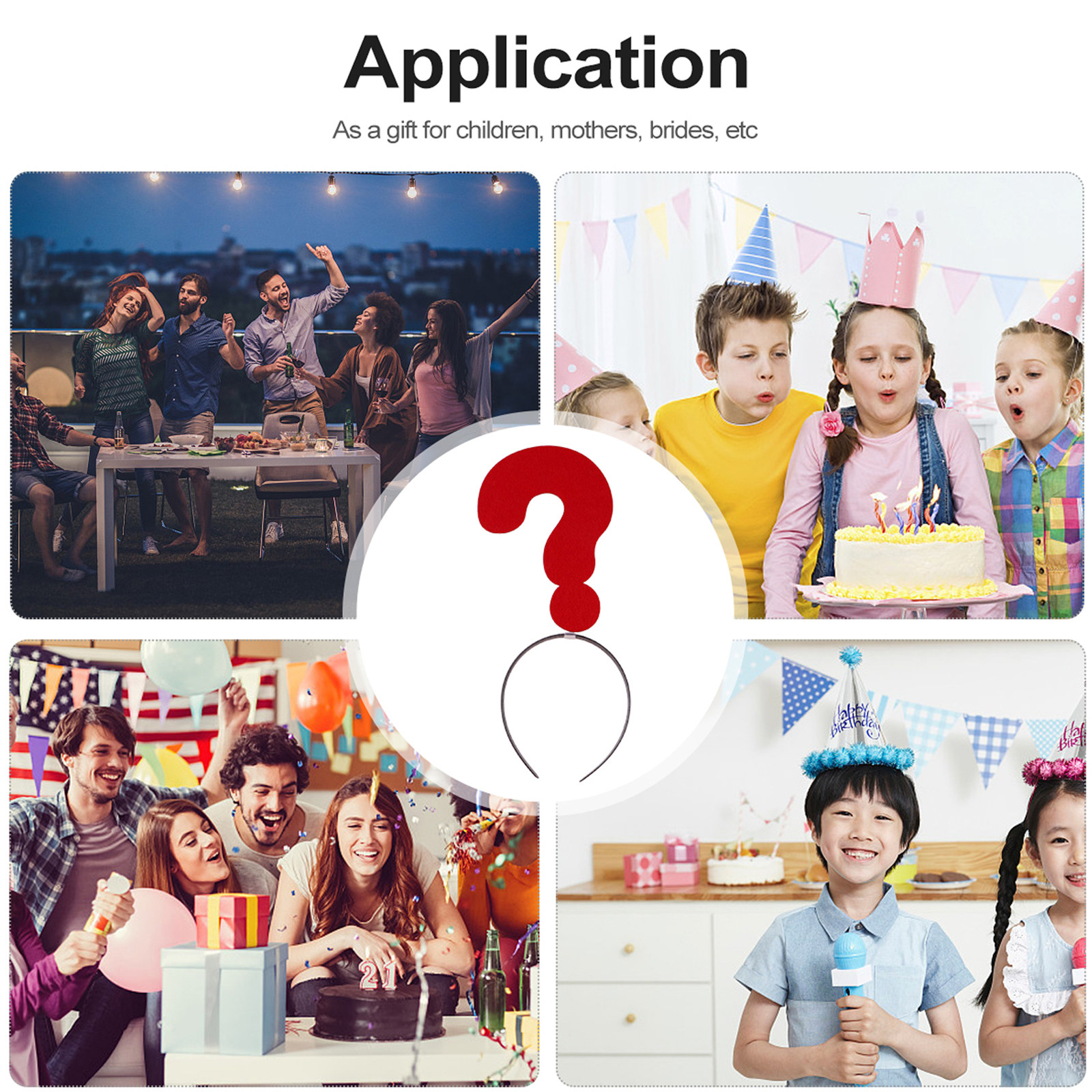 2Pcs Funny Hair Band with Ques - Photography Questions avis et prix