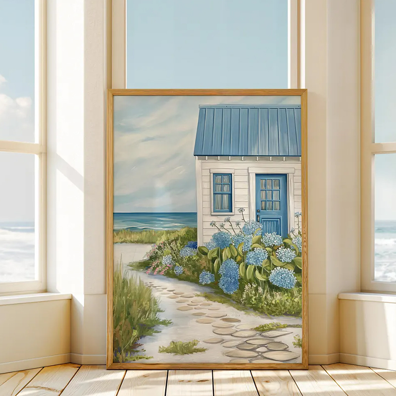Blue Coastal Beach Sailboat Hy - Photography Landscape avis et prix